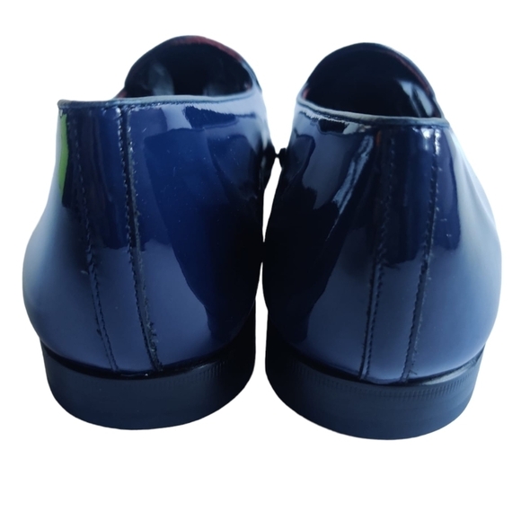 MICHAEL ANDREWS Men’s Blue Patent Belgian Slipper Loafers Sz 11 Shoes Old Money - Picture 10 of 13